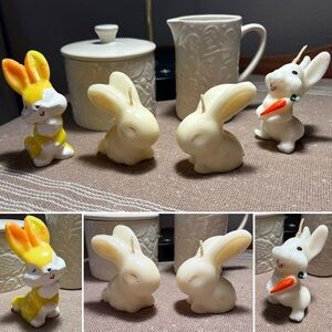 Vintage Tavern Novelty/Gurley Easter Bunny Candles by Socony Vacuum Oil Co